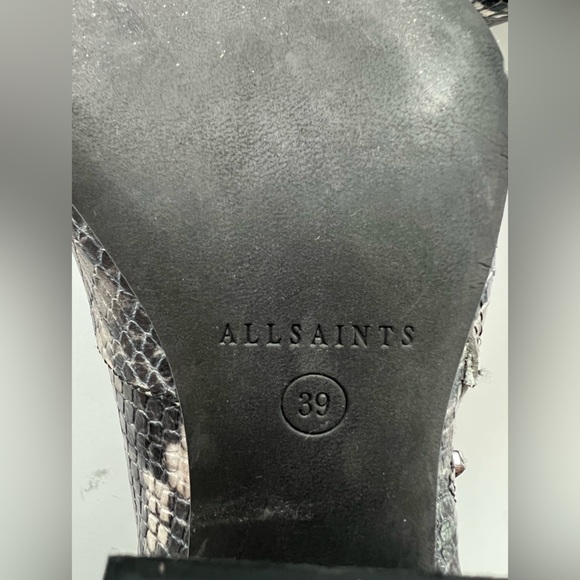 Allsaints Lenora Leather Snake Booties - Picture 4 of 12
